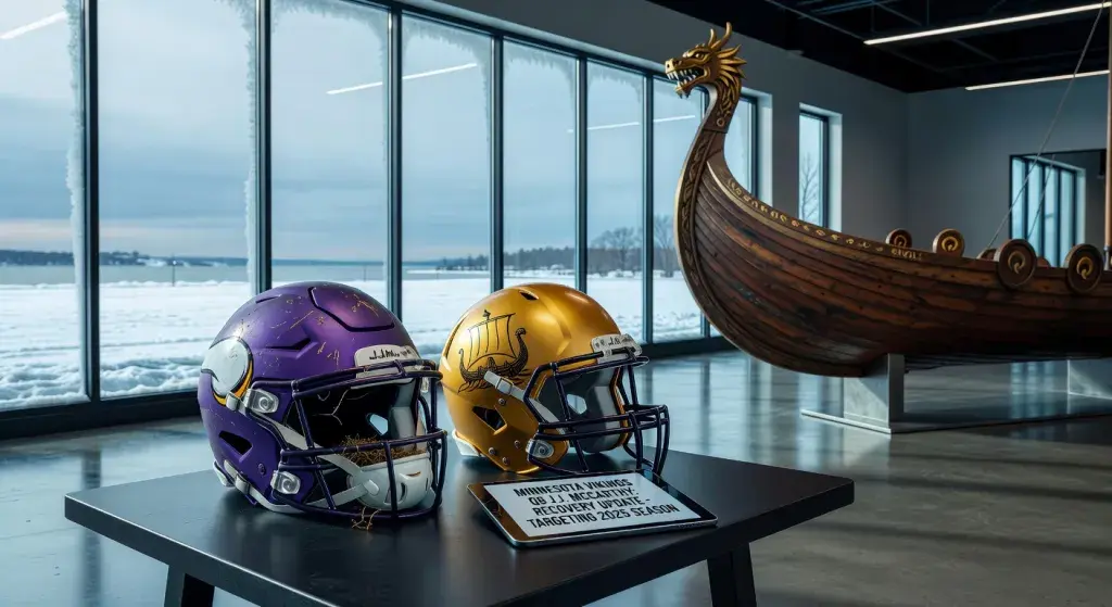 Minnesota Vikings quarterback J.J. McCarthy recovers from injuries as team plans for 2025