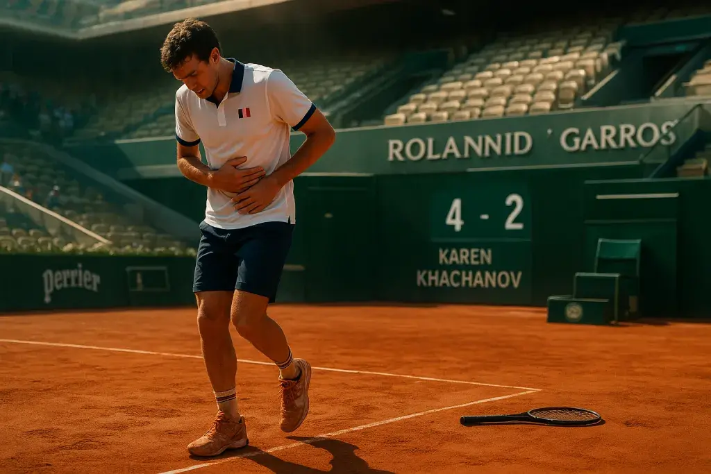 French player Gea leaves Roland Garros court mid-match for medical break