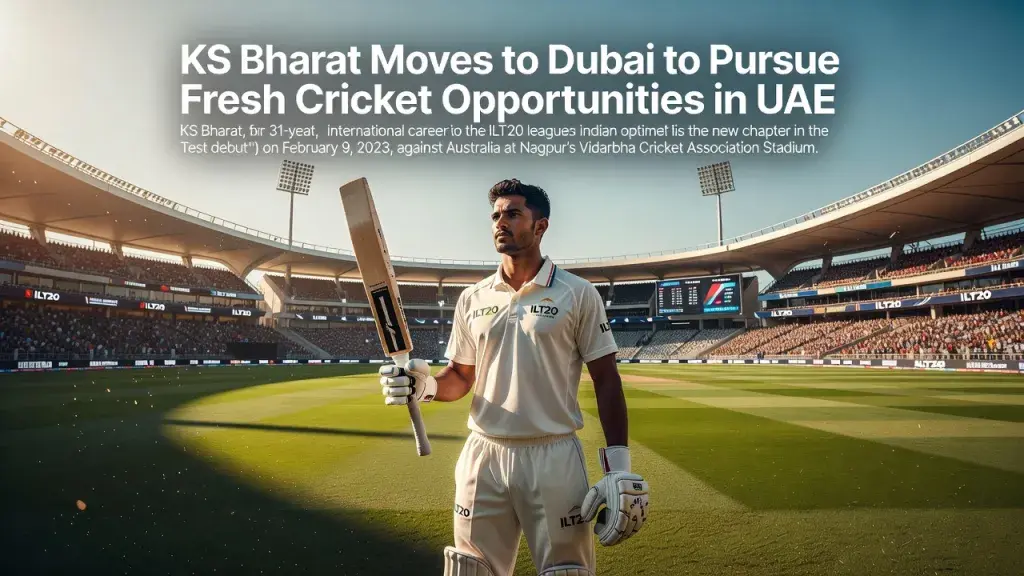 KS Bharat Moves to Dubai to Pursue Fresh Cricket Opportunities in UAE