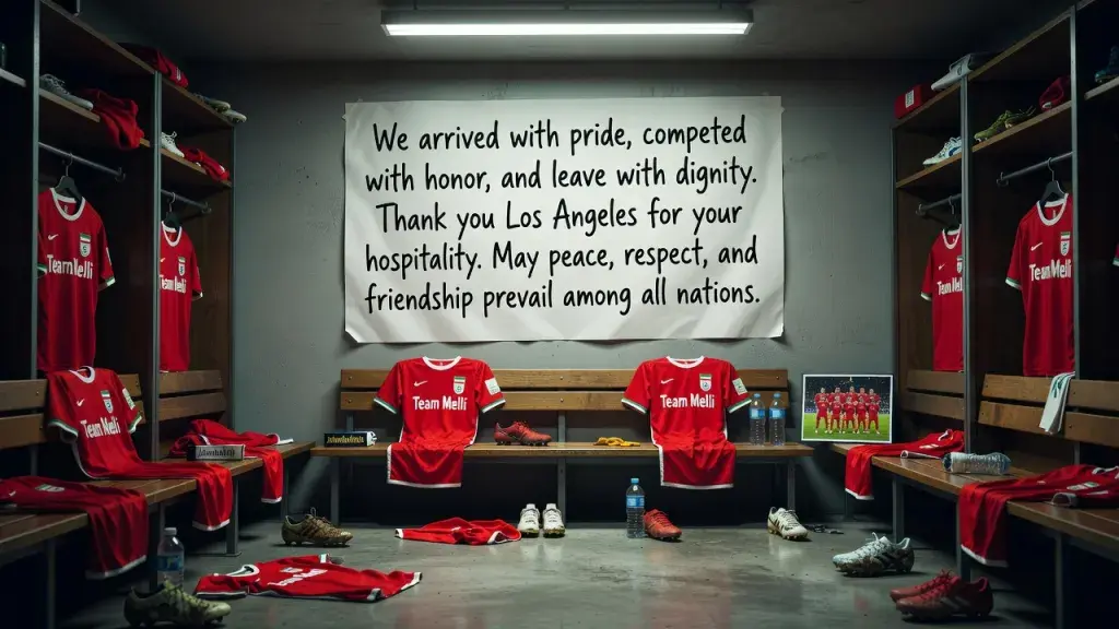 Iran Leave Handwritten Message of Dignity in LA Locker Room After Belgium Match