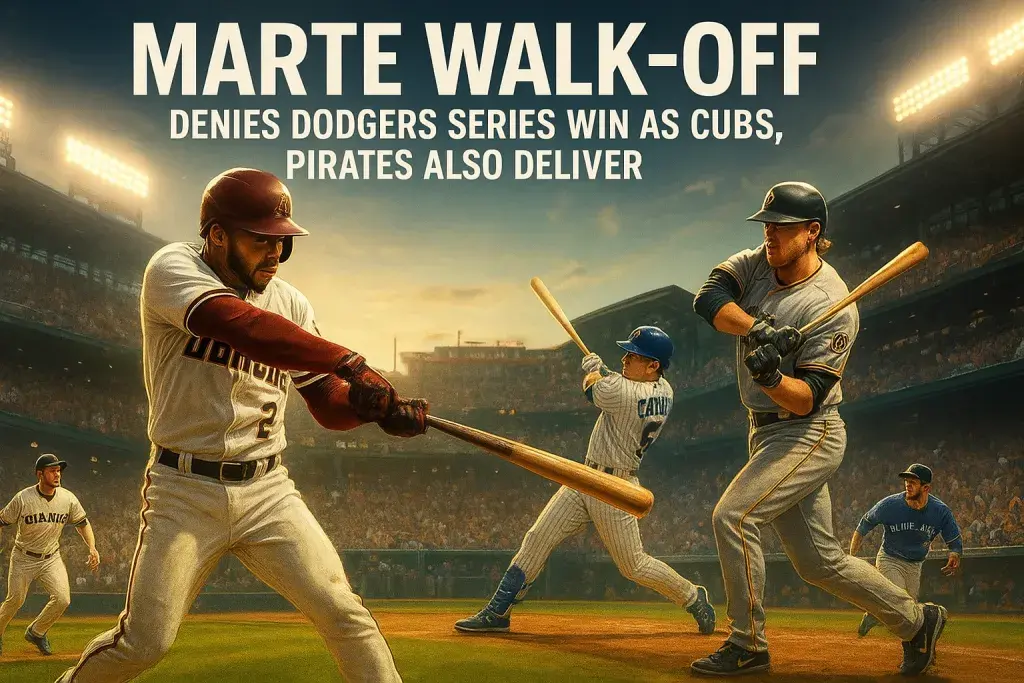 Marte Walk-Off Denies Dodgers Series Win as Cubs, Pirates Also Deliver