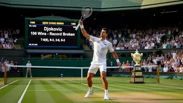 Djokovic Breaks Federer's Wimbledon Wins Record With Victory Over Safiullin